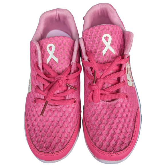 New USPS Women's sz 7.5 Pink Athletic Shoe Breast Cancer Awareness - Picture 2 of 7